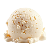 Delicious scoop of classic vanilla ice cream on a transparent background file for design projects png