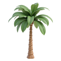 Detailed 3D Rendered Palm Tree Illustration with Transparent Background Isolated Asset png