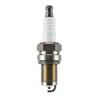 Detailed view of a new automotive spark plug isolated on a transparent background high resolution image png