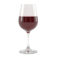 Elegant glass filled with red wine isolated on a transparent background high quality file png