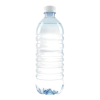 Full plastic water bottle with white cap isolated This is a file with a transparent background png