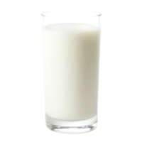 Glass of fresh white milk isolated on a transparent background for healthy drinks and nutrition png