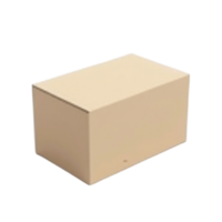 Isolated Beige Rectangular Box Object with Transparent Background for Design Elements png