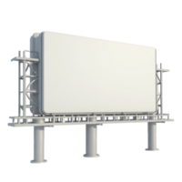 Large Blank Outdoor Billboard Display Structure Ready for Advertisement Mockup on Transparent Background png