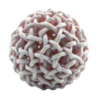 High resolution 3d illustration of a intricate abstract interwoven sphere transparent file png