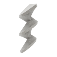 Geometric White Lightning Bolt Symbol Isolated on Transparent Background Graphic Element png
