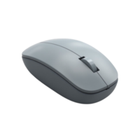 Minimalist Grey Wireless Computer Mouse Isolated on Transparent Background Studio Shot png