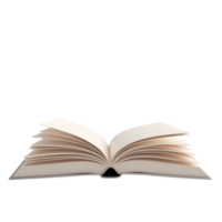 Open Book with Blank Pages Ready for Knowledge or Storytelling, Isolated on Transparent Background png
