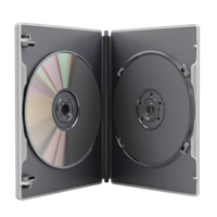 open dvd case with a disc inside on a transparent background blank media mockup for design and branding png