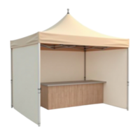 Pop-up event canopy with counter on transparent background ideal for market stalls png