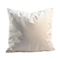 Plain White Soft Fabric Pillow Object Isolated on Transparent Background File png