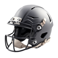 Sleek Black American Football Helmet with Transparent Background Ready for Game Day png