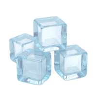 Refreshing crystal ice cubes isolated on a black background for drink and chilling concepts png