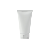 White Blank Cosmetic Product Tube Mockup Isolated with Transparent Background Studio Shot png