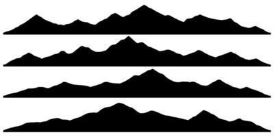silhouettes of mountains on a white background vector