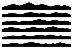 Mountains silhouettes on the white background vector