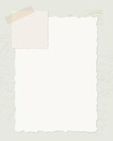 Blank vintage collage for reminder notes, to do list. Scrapbooking style. vector