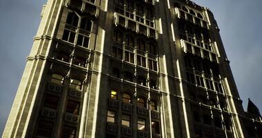 CGI Historic architecture of a tall building under the evening sky video