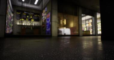 CGI Interior view of a modern urban space showcasing vibrant colors and textures video