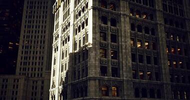 CGI Historic architecture illuminated at night in a bustling urban area video