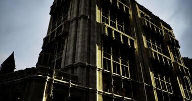 CGI Historic building in twilight showcasing intricate architectural details video