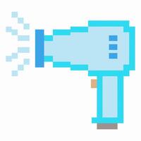 Pixel art blue megaphone emitting sound waves retro digital loudspeaker, communication and announcement symbol, isolated icon vector