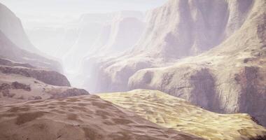 CGI Explore breathtaking canyons and valleys in a stunning desert landscape video
