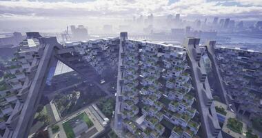 CGI Innovative urban architecture showcasing a futuristic residential complex video