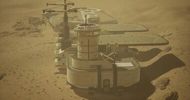 CGI Futuristic desert lab featuring cutting edge architecture and tech video