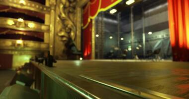 CGI Stage setting for an upcoming performance in a historic theater video