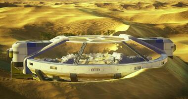 CGI Laboratory structure situated on an extraterrestrial landscape video
