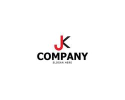 Logo Letter Initial J and K For your Company Simple vector