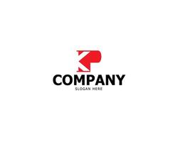 Logo Letter Initial K and P For your Company Simple vector