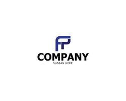 Logo Letter Initial F and P For your Company Simple vector