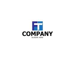 Logo Letter Initial F and T For your Company Simple Ideas vector