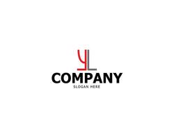 Logo Letter Initial Y and L For your Company Simple vector