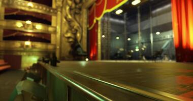 CGI Elegant theater stage with vibrant curtains and detailed architecture video