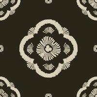 Sophisticated ikat pattern with classic damask flair vector