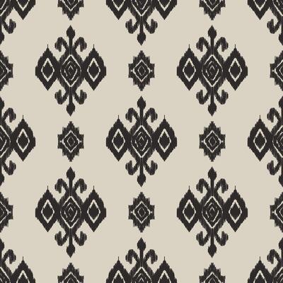 Handcrafted illustration of an ikat damask, great for digital and physical products