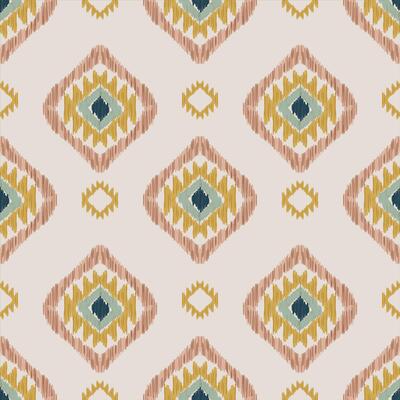Intricate hand-drawn ikat damask ideal for fabric printing and digital backdrops.