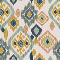 Decorative damask pattern with ikat flair, suitable for lifestyle branding vector