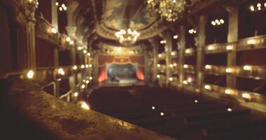 CGI Majestic theater interior showcasing grand architecture and dim lighting video