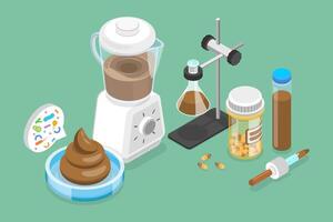 Blender and lab equipment displayed creatively vector