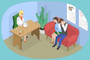 3D Isometric Flat Conceptual Illustration of Erectile Dysfunction, Treatment of Impotence vector