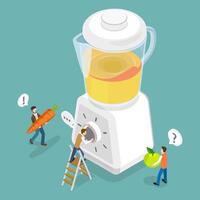 3D Isometric Flat Conceptual Illustration of Blender, Food Processor or Juicer vector