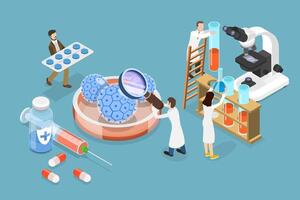 Scientists working in a laboratory vector