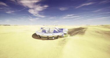 CGI Futuristic lab design in a vast desert setting video