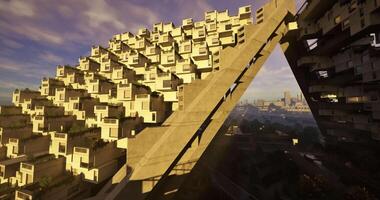 CGI Innovative architectural design of residential buildings in urban environment video