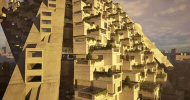 CGI Modern architectural marvel showcasing organic design and greenery integration video