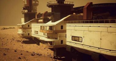CGI Future habitat structures on the surface of Mars for human exploration missions video